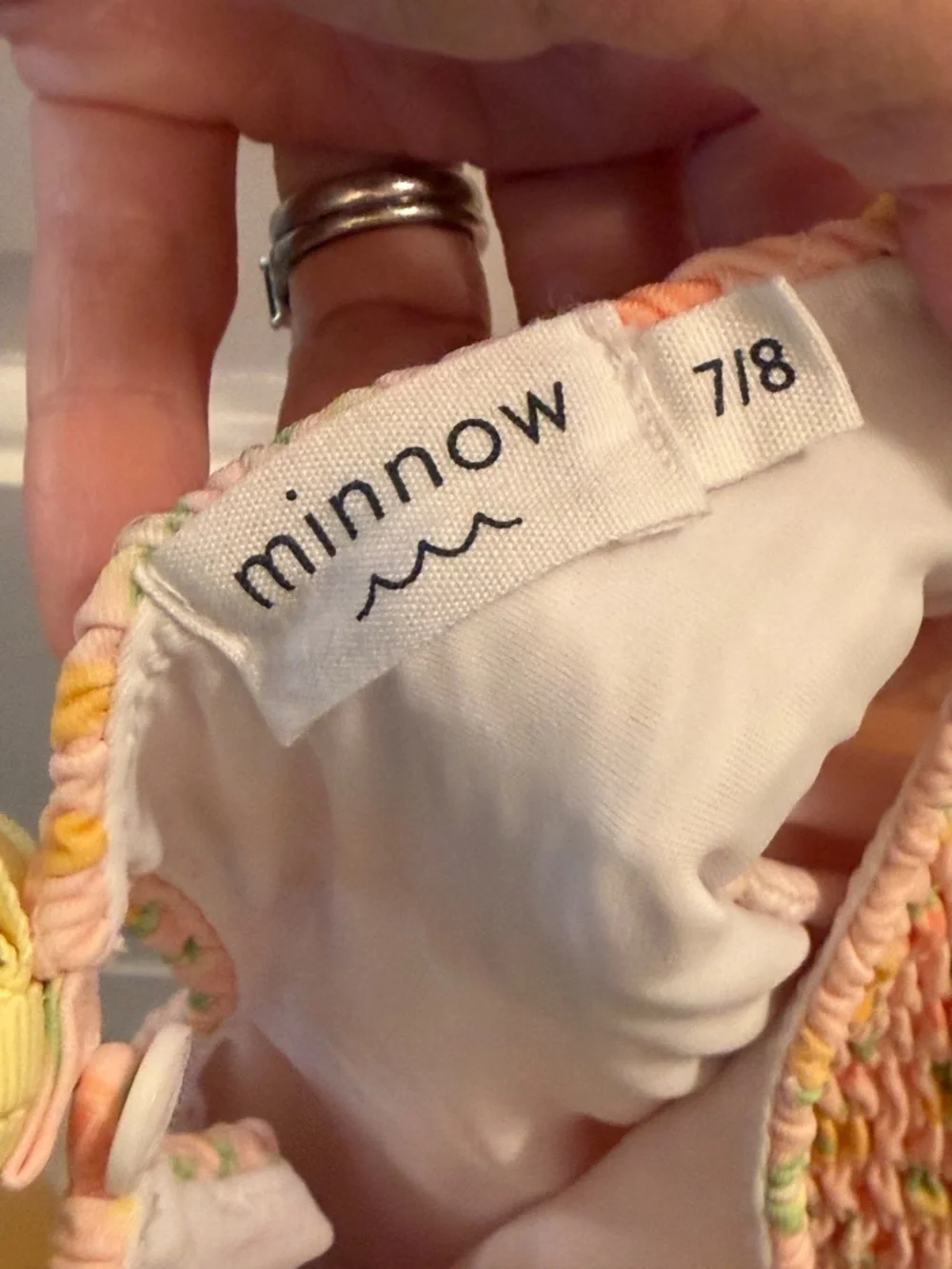 Minnow girls size 7/8 one-piece swimsuit